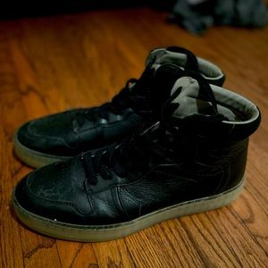 AllSaints davian leather hi top sneakers